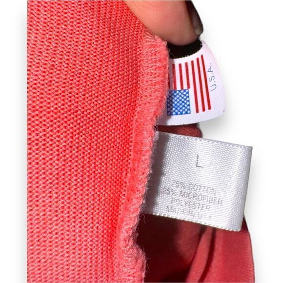 Pink St. Croix Luxury Knits Knit Polo Collar Sweater L - Picture 6 of 7